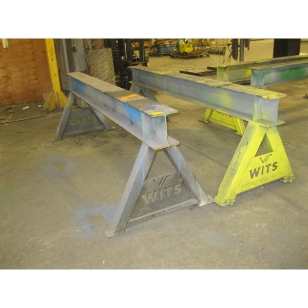 2 HEAVY DUTY 8' METAL SAWHORSES