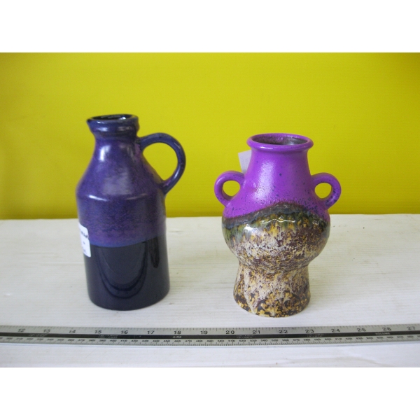 2 MCM VASES - WEST GERMAN DUMLER & BREIDEN 