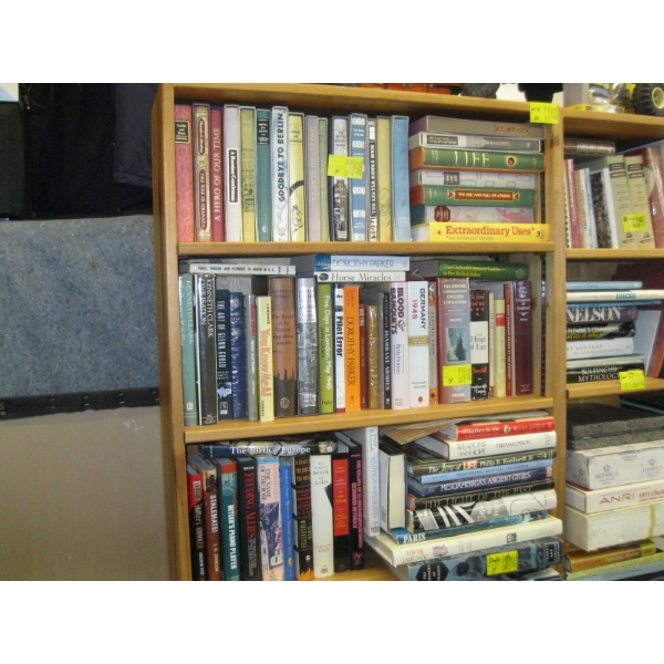 3 SHELVES OF ASST. HARDCOVER BOOKS