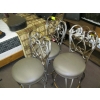 Image 1 : SET OF 3 METAL FRAMED BAR STOOLS