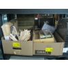 Image 1 : 2 FLATS OF WOODEN CRAFT STICKS, CRAFT SUPPLIES, ETC.
