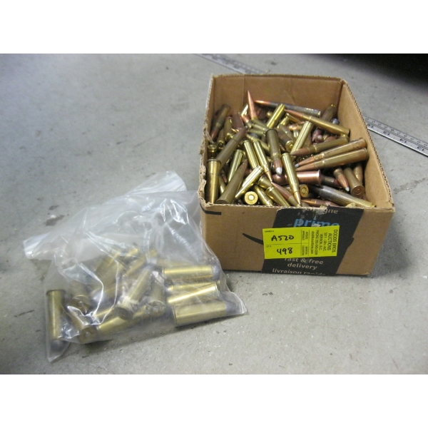 BOX OF VARIOUS RIFLE CARTRIDGES