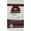 Image 1 : MENS STERLING .925 RING W/RED STONE, 8G, SZ 9