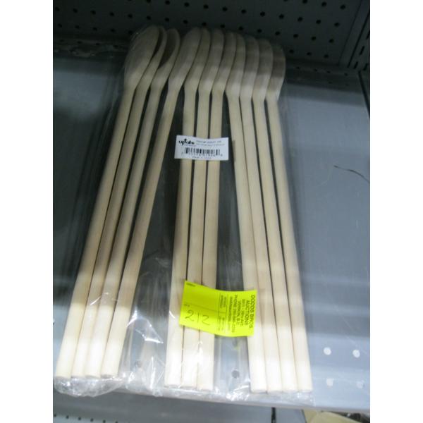 12 LONG WOODEN SPOONS