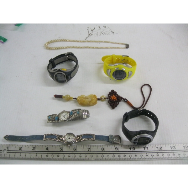 PEARL NECKLACE, ASST'D WATCHES & MISC.