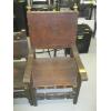 Image 2 : SPANISH REPRODUCTION LEATHER W/WOOD CARVED CHAIRS