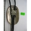 Image 3 : SILVER W/CORAL & TURQUOISE STONE BOLO TIE, STAMPED WW & STERLING
