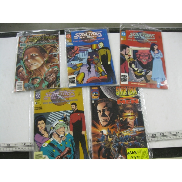 5 STAR TREK COMIC BOOKS