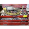Image 2 : TOOLBOX W/MISC. CONTENTS & ASST'D FITTINGS, 12V TROUBLE LIGHT, ETC.