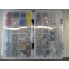 Image 3 : 5 PLASTIC CONTAINERS OF NAILS, SCREWS, WALL PLUGS, HOOKS, ETC.