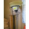 Image 4 : 2 METAL W/GLASS SHADE TALL LAMPS