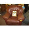 Image 1 : BROWN LEATHER DUAL RECLINING SOFA & MATCHING RECLINING CHAIR