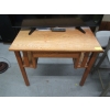 Image 1 : OAK SINGLE DRAWER ANTIQUE DESK W/SIDE BOOKSHELVES