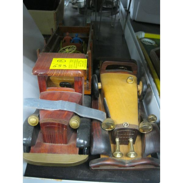 2 WOODEN CARS