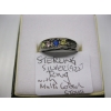Image 3 : SZ 6 STERLING SILVER .925 RING W/MULTI COLORED STONES