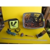 Image 1 : PLASTIC BIN OF MISC. ANGLE GRINDER, EXTENSION CORDS, ETC.