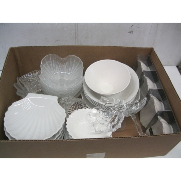 FLAT OF GLASS & CERAMIC DISHWARE