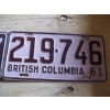 Image 3 : 1962 & 1961 BC LICENCE PLATES