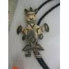 Image 2 : NAVAJO CORN DANCER SILVER BOLO TIE