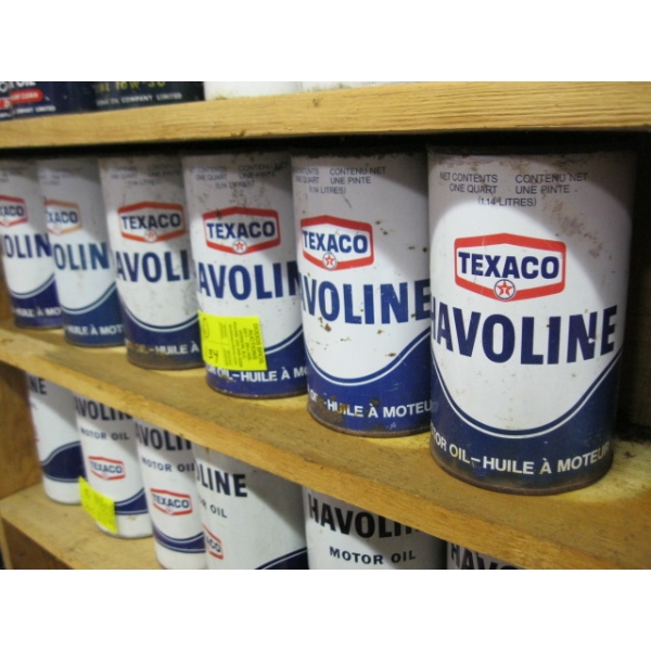 6 TEXACO HAVOLINE OIL TINS