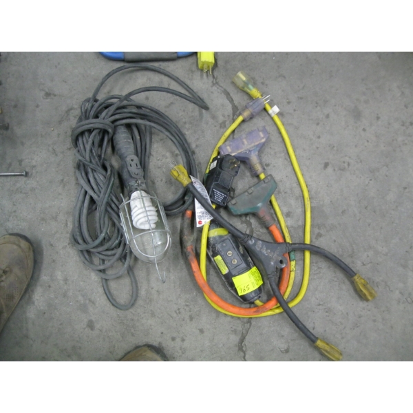 EXTENSION CORD ENDS, TROUBLE LIGHT