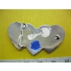 Image 3 : MONTANA SILVERSMITHS PLATED TRIPLE HEART BELT BUCKLE