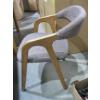 Image 2 : REDDISH UPHOLSTERED WOOD FRAME DINING CHAIR