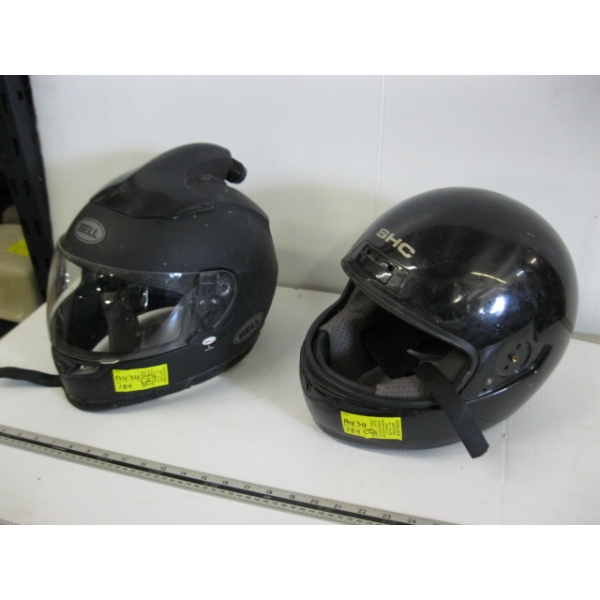 2 MOTORCYCLE HELMETS