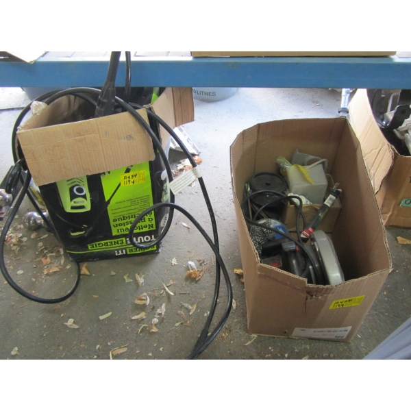 POWER IT PRESSURE WASHER & CIRCULAR SAW, NEW GRINDING BLADES, ETC.