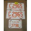 Image 1 : 3 - 1975 YUKON LICENCE PLATES