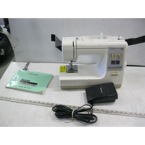 SEARS KENMORE SEWING MACHINE W/FOOT PEDAL & MANUAL