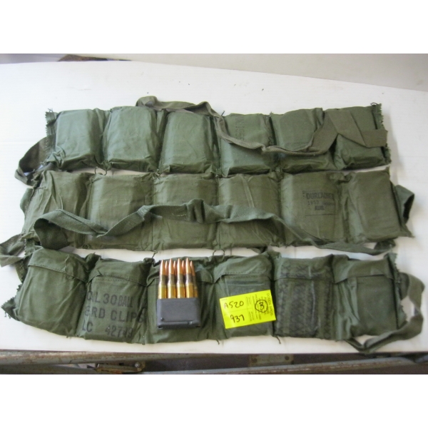 3 SHELL BELTS W/30-06 8 ROUND CLIPS 