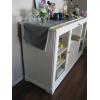 Image 2 : WHITE SIDEBOARD CABINET W/GLASS DOORS & DRAWER
