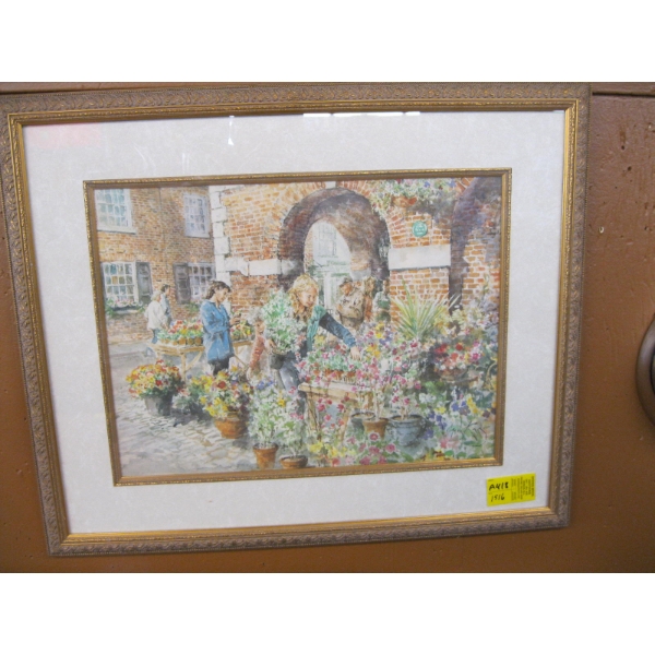FRAMED PRINT OF GARDEN SCENE