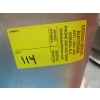 Image 3 : STAINLESS STEEL BIN W/MISC. MEASURING CUPS, PIE CUTTERS, SIEVE, ETC.