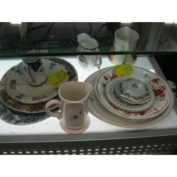 CHINA PLATES, CREAMERS, ETC.