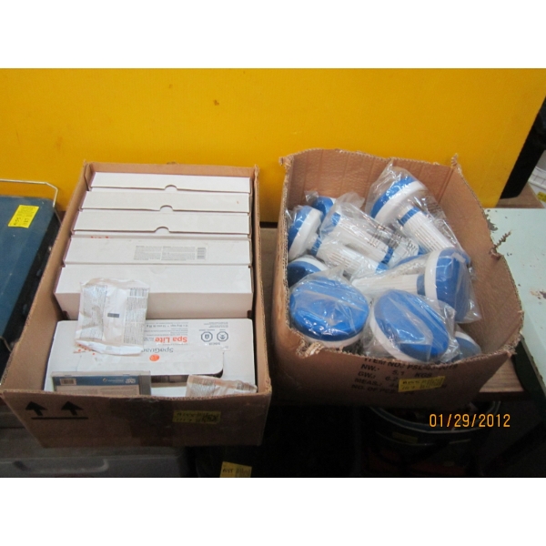 2 FLATS OF SPA FILTERS, ETC.