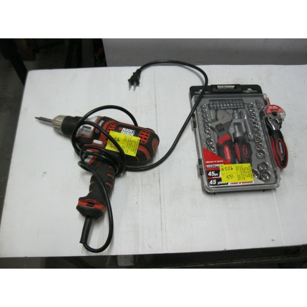 MASTER GRIP MINI TOOL KIT & A BLACK & DECKER DRILL