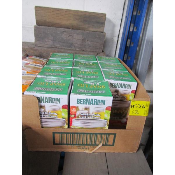 ALMOST CASE OF BERNADIN 12-86MM SNAP ON LIDS