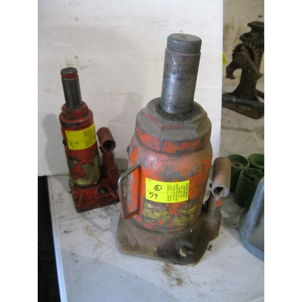 2 HYRAULIC BOTTLE JACKS - LARGE & SMALL