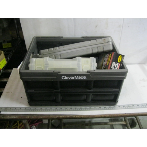BIN W/MISC. LEAK FIX, SORTING BIN, MASSAGER, ALLEN KEY SET, ETC.