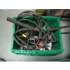 Image 1 : BIN OF MISC. WELDING CABLE, V STANDS, ETC.