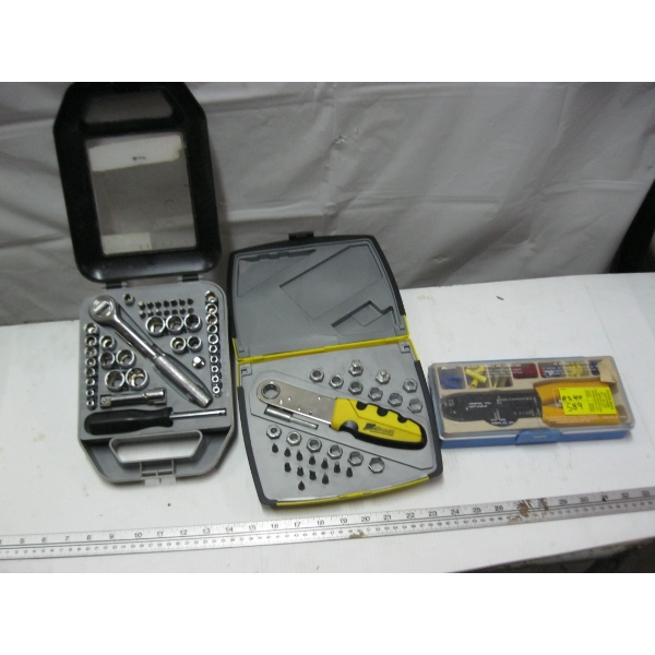 MISC. WIRE CRIMPING KIT, SOCKET SET, BIT SET