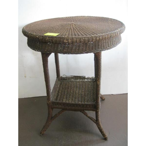 ANTIQUE WICKER TABLE