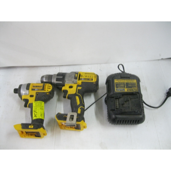 DEWALT CORDLESS IMPACT & DRILL W/CHARGER, NO BATTERIES
