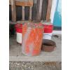 Image 1 : 3 TINS - FUEL CAN & 2 ESSO CANS & CAST IRON POT
