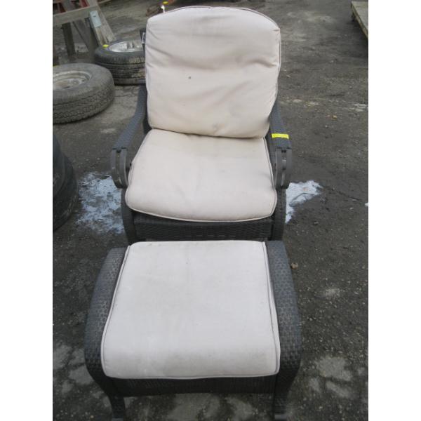 MATCHING CHAIR & FOOTSTOOL