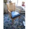 Image 2 : LG. WOODEN DINING TABLE W/10 UPHOLSTERED RATTAN LOOK CHAIRS