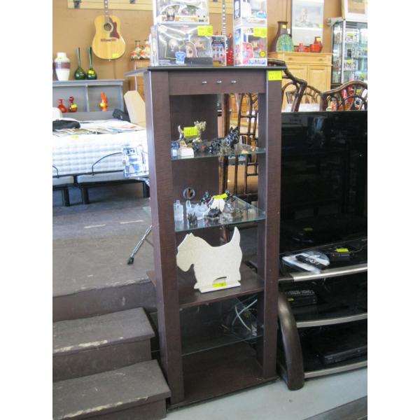 GLASS DISPLAY SHELF UNIT
