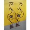 Image 2 : 2 LG. METAL CANDLESTICK HOLDERS